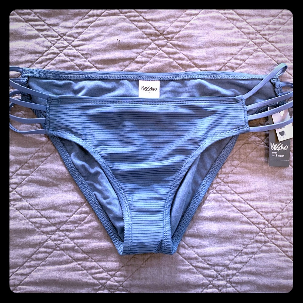 Strappy hipster cut swim bottoms